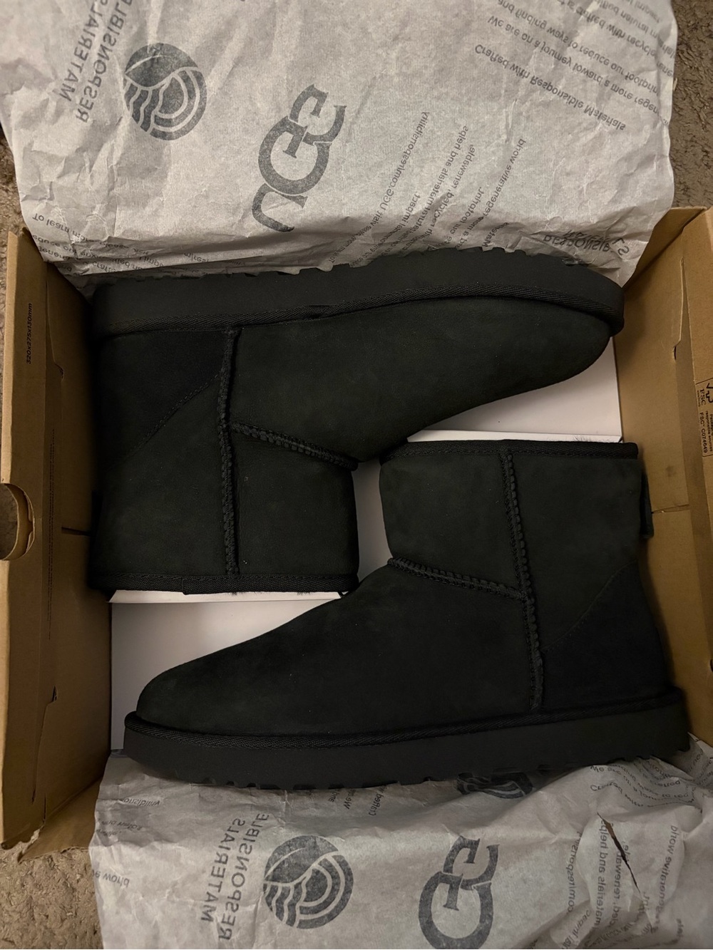 UGG Classic Short Boot - Black - Picture 2 of 3
